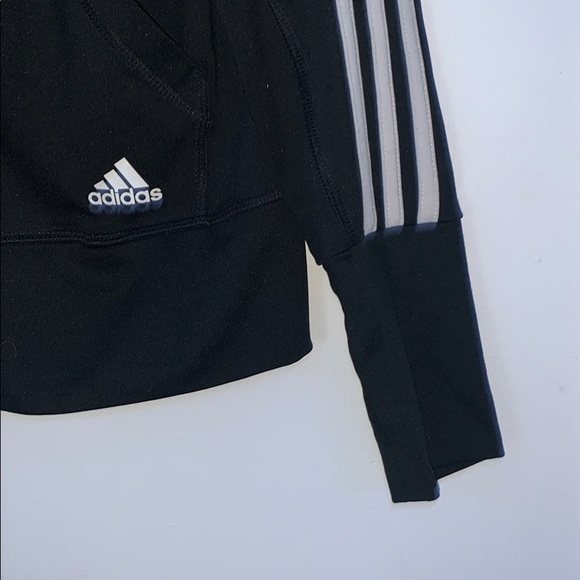 adidas Originals 3-Stripe Zip-Up Hoodie Sweatshirt - Picture 2 of 4